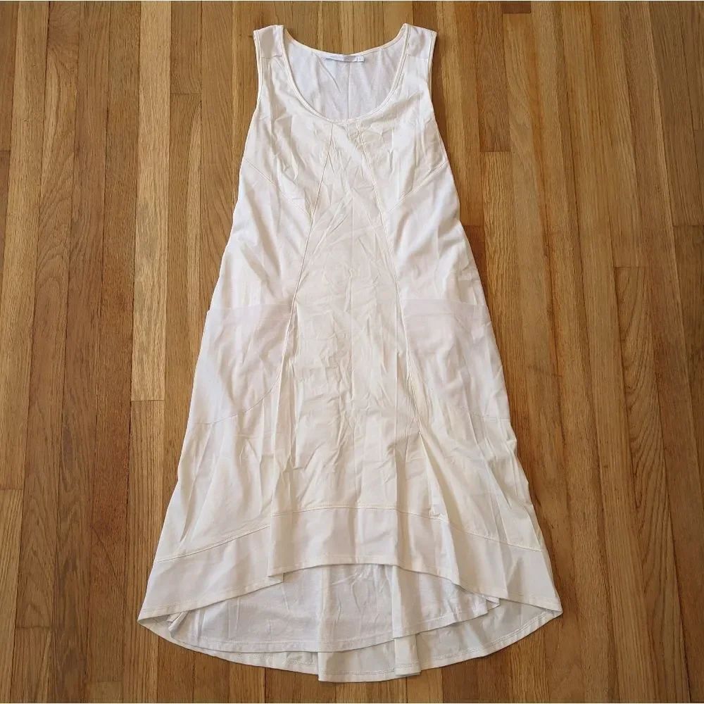 Lauren Vidal white sleeveless layered dress